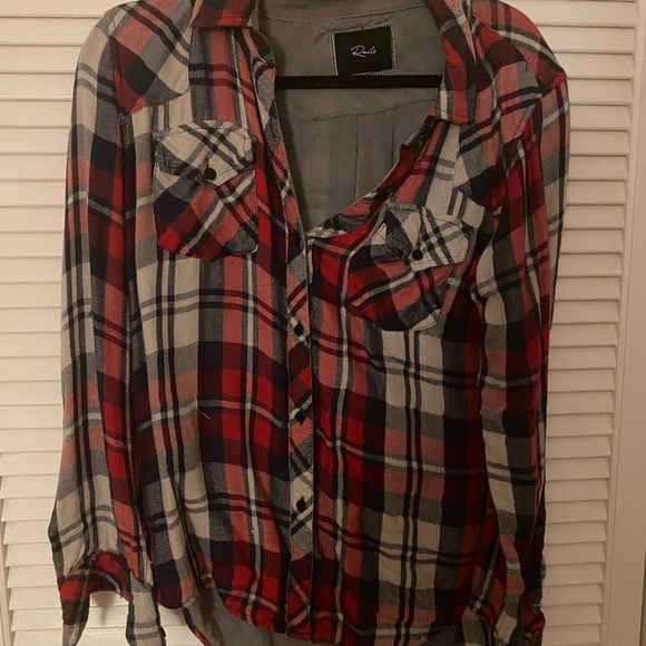 Rails red and navy flannel size medium - Picture 2 of 5